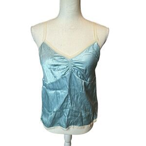Victoria's Secret Blue Satin Cami Camisole  Vintage Y2K Fairy Sexy Size M NWT!